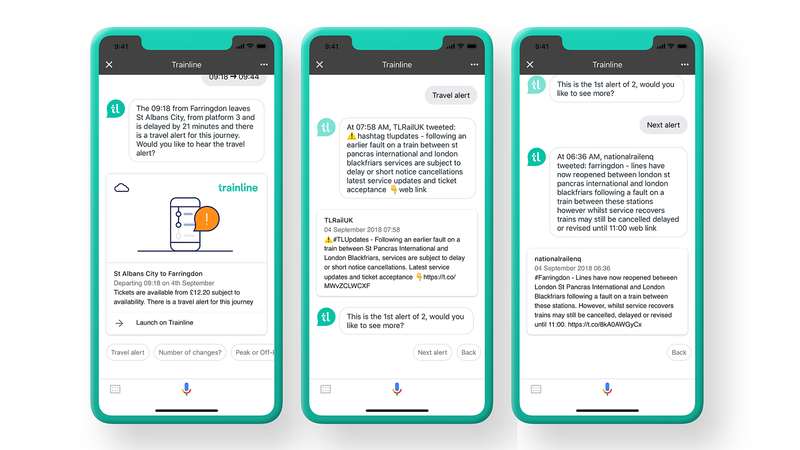 New trainline google assistant update