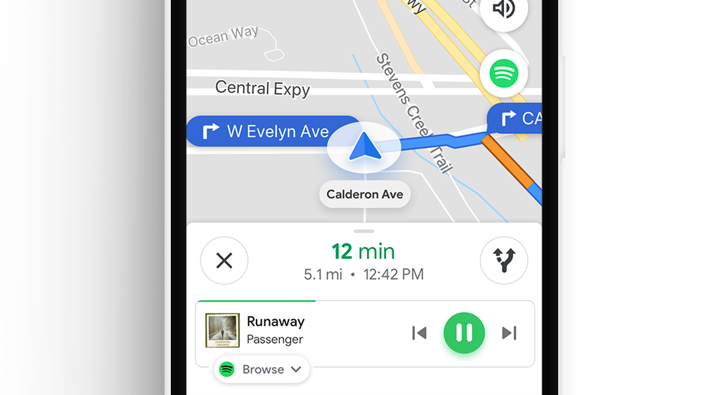 Google Maps is getting in-app music support and new commuter tab